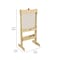 Flash Furniture Bright Beginnings Commercial Double Sided Wooden Free-Standing STEAM Easel, Storage Tray, Acrylic Paint Window - Holds Two Accessory Panels, Natural MK-ME03669-GG - alternate 3